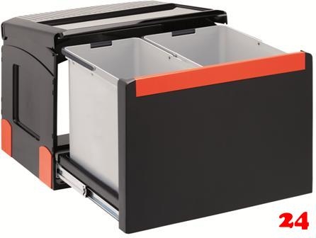 FRANKE Sorter Cube 50-2 Einbau-Abfallsammler / Mlltrennsystem in 2-fach Trennung hinter Drehtr