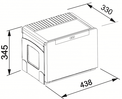 FRANKE Sorter Cube 50-2 Einbau-Abfallsammler / Mlltrennsystem in 2-fach Trennung hinter Drehtr