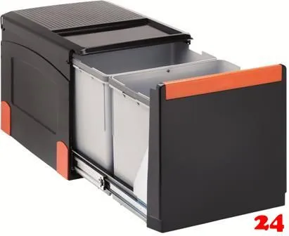 FRANKE Sorter Cube 40-2 Einbau-Abfallsammler / Mülltrennsystem in 2-fach Trennung hinter Drehtür FRANKE Sorter Cube 40-2 Einbau-Abfallsammler / Mülltrennsystem in 2-fach Trennung hinter Drehtür