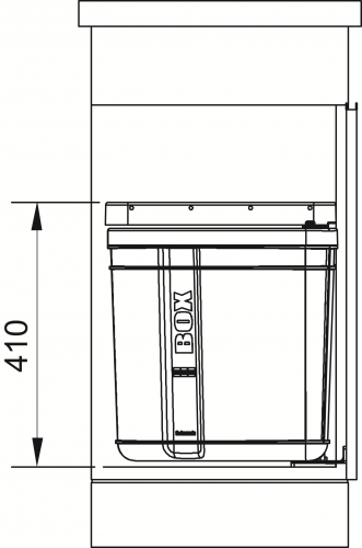 FRANKE Sorter Pivot Einbau-Abfallsammler / Mlltrennsystem in 1-/2-fach Trennung hinter Drehtr