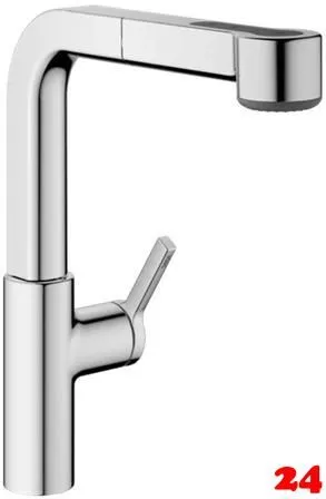 KWC Kchenarmatur Ava 2.0 10.461.002.000FL Einhebelmischer Chrom mit Zugauslauf und Brausefunktion (125373)