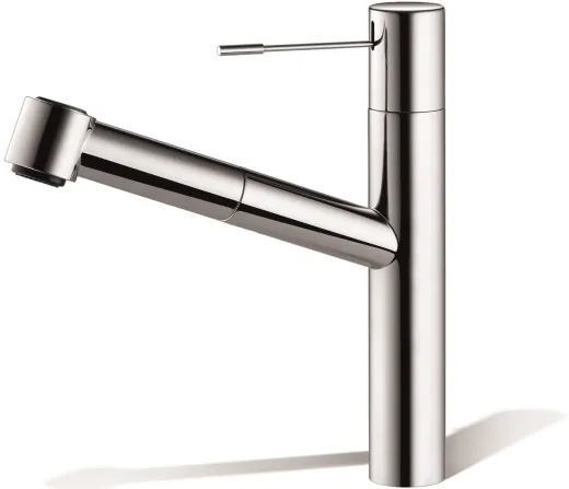 KWC Kchenarmatur Ono 10.151.033.000FL Einhebelmischer Chrom mit Zugauslauf Bedienhebel aus Medizinstahl (121791)
