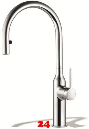 KWC Kchenarmatur Sin 10.261.102.000FL Einhebelmischer Chrom mit Zugauslauf (122284)