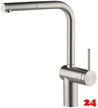 KWC Kchenarmatur Livello 10.231.103.700FL Einhebelmischer Edelstahl massiv mit Zugauslauf (122296)