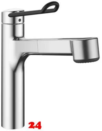 KWC Vita Pro 2.0 10.521.033.000FL Einhebelmischer Chrom mit Zugauslauf mit Brausefunktion Medizinischer Bereich (125247)