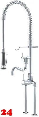 KWC Gastro CR 24.503.124.000-A200-SB Einhebelmischer Gewerbe mit Pendelbrause fr die Profikche (121296)