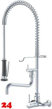 KWC Gastro CR 24.502.166.000-A300-SB-WA Wandmischer Gewerbe mit Pendelbrause fr die Profikche (121284)