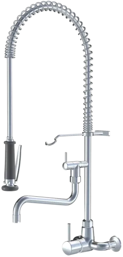 KWC Gastro CR 24.502.166.000-A300-SB-WA Wandmischer Gewerbe mit Pendelbrause fr die Profikche (121284)