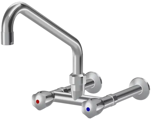 KWC Gastro CR K.24.42.22.000C74-A300-WA Zweigriffmischer Gewerbe Wandarmatur fr die Profikche (118404)