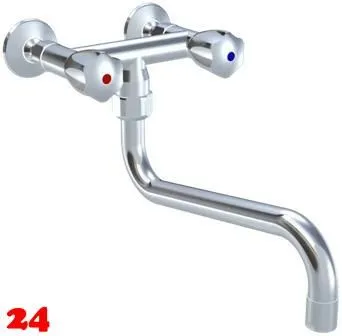 KWC Gastro CR K.24.42.11.000C86-A300-WA Zweigriffmischer Gewerbe Wandarmatur fr die Profikche (118391)