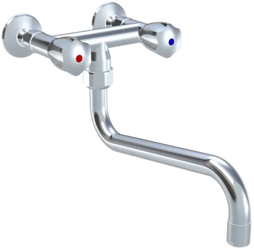 KWC Gastro CR K.24.42.11.000C86-A300-WA Zweigriffmischer Gewerbe Wandarmatur fr die Profikche (118391)