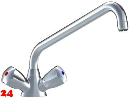 KWC Gastro CR K.24.41.24.000C02 Zweigriffmischer Gewerbe Gastroarmatur fr die Profikche (112159)