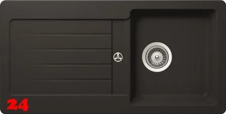 SCHOCK Kchensple Typos D-100S Cristalite Granitsple / Einbausple Basic Line mit Drehexcenter