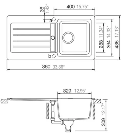 SCHOCK Kchensple Typos D-100S Cristalite Granitsple / Einbausple Basic Line mit Drehexcenter