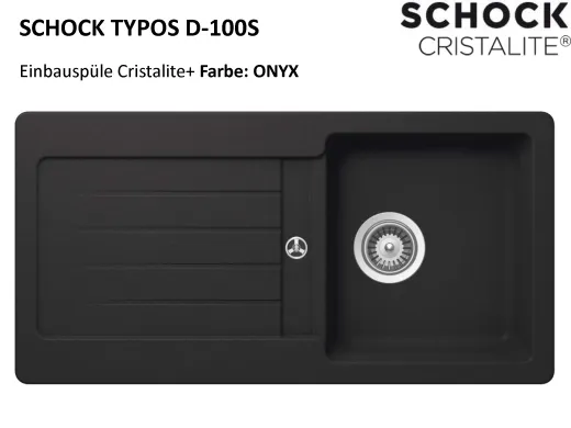 SCHOCK Kchensple Typos D-100S Cristalite Granitsple / Einbausple Basic Line mit Drehexcenter
