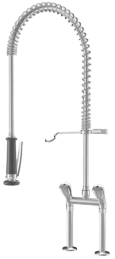 KWC Gastro CR K.24.42.62.000C71-SB Zweigriffmischer Gewerbe mit Pendelbrause fr die Profikche (100964)