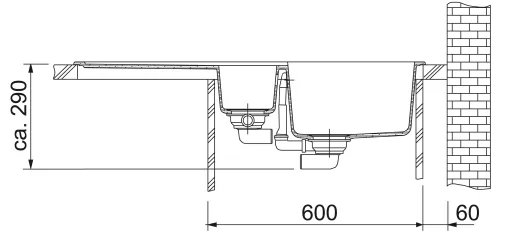 FRANKE Kchensple Basis BFG 651-97 Fragranit+ Einbausple / Granitsple mit Siebkorb als Drehknopfventil