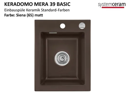 Systemceram KeraDomo MERA 39-BASIC Keramiksple / Einbausple in Standardfarben fr die Kche