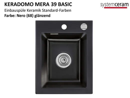 Systemceram KeraDomo MERA 39-BASIC Keramiksple / Einbausple in Standardfarben fr die Kche