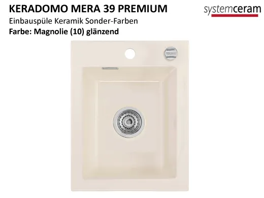 Systemceram KeraDomo MERA 39-PREMIUM Keramiksple / Einbausple in Sonderfarben fr die Kche