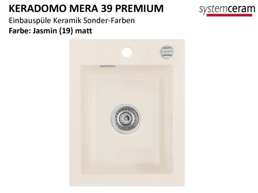 Systemceram KeraDomo MERA 39-PREMIUM Keramiksple / Einbausple in Sonderfarben fr die Kche