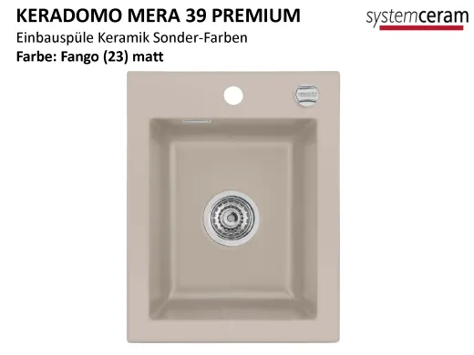 Systemceram KeraDomo MERA 39-PREMIUM Keramiksple / Einbausple in Sonderfarben fr die Kche