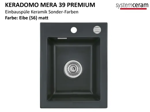 Systemceram KeraDomo MERA 39-PREMIUM Keramiksple / Einbausple in Sonderfarben fr die Kche