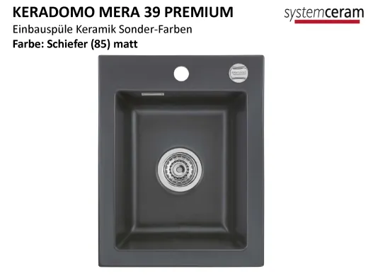 Systemceram KeraDomo MERA 39-PREMIUM Keramiksple / Einbausple in Sonderfarben fr die Kche