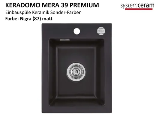 Systemceram KeraDomo MERA 39-PREMIUM Keramiksple / Einbausple in Sonderfarben fr die Kche