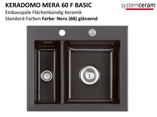 Systemceram KeraDomo MERA 60-BASIC-FL Keramiksp�le / Einbausp�le f�r die fl�chenb�ndige Montage