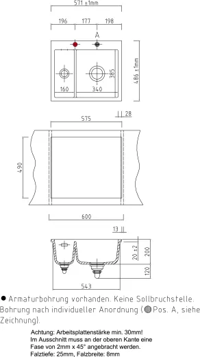 Systemceram KeraDomo MERA 60-PREMIUM-FL Keramiksple / Einbausple fr die flchenbndige Montage