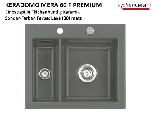 Systemceram KeraDomo MERA 60-PREMIUM-FL Keramiksp�le / Einbausp�le f�r die fl�chenb�ndige Montage