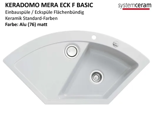 Systemceram KeraDomo MERA ECK-BASIC-FL Keramiksp�le / Eckp�le f�r die fl�chenb�ndige Montage