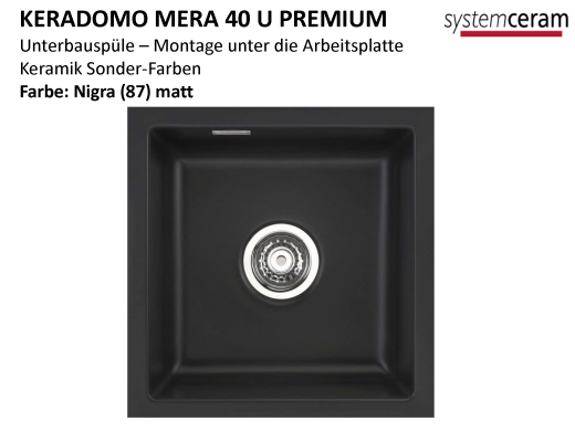 Systemceram KeraDomo MERA 40 U | Küchenspülen aus Keramik