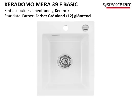Systemceram KeraDomo MERA 39-BASIC-FL Keramiksple / Einbausple fr die flchenbndige Montage