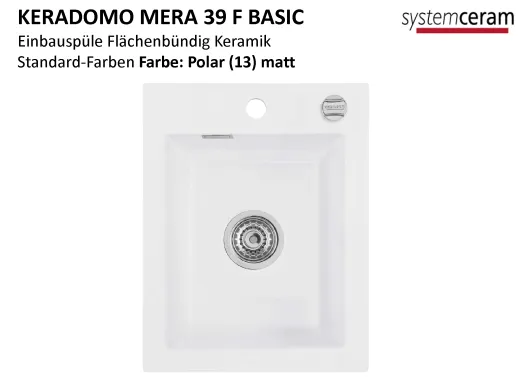 Systemceram KeraDomo MERA 39-BASIC-FL Keramiksple / Einbausple fr die flchenbndige Montage