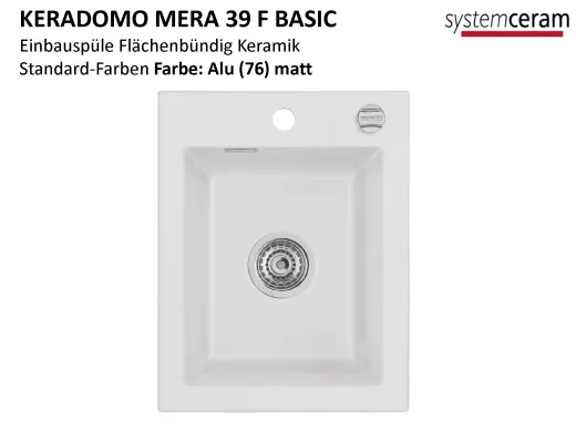Systemceram KeraDomo MERA 39-BASIC-FL Keramiksple / Einbausple fr die flchenbndige Montage