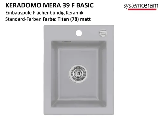 Systemceram KeraDomo MERA 39-BASIC-FL Keramiksple / Einbausple fr die flchenbndige Montage