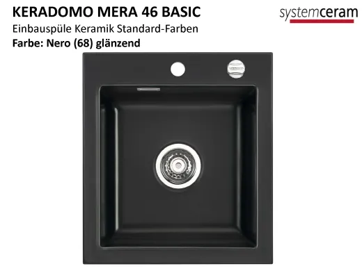 Systemceram KeraDomo MERA 46-BASIC Keramiksple / Einbausple in Standardfarben fr die Kche
