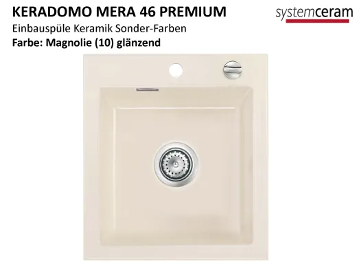 Systemceram KeraDomo MERA 46-PREMIUM Keramiksple / Einbausple in Sonderfarben fr die Kche