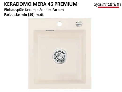 Systemceram KeraDomo MERA 46-PREMIUM Keramiksple / Einbausple in Sonderfarben fr die Kche