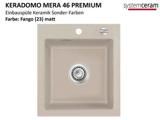 Systemceram KeraDomo MERA 46-PREMIUM Keramiksple / Einbausple in Sonderfarben fr die Kche