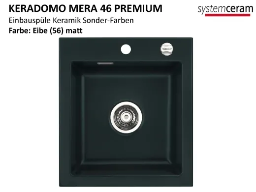 Systemceram KeraDomo MERA 46-PREMIUM Keramiksple / Einbausple in Sonderfarben fr die Kche