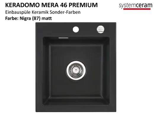 Systemceram KeraDomo MERA 46-PREMIUM Keramiksple / Einbausple in Sonderfarben fr die Kche