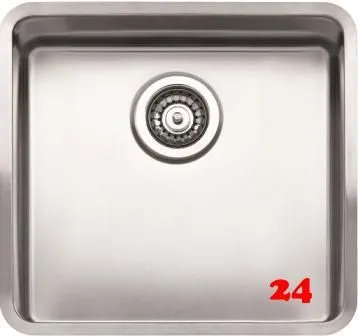 REGINOX Clean & Care Kansas 40x40 (L) KG-CC 25cm Tief Einbausple Edelstahl mit Flachrand 3 in 1 ohne berlauf medizinischer Bereich