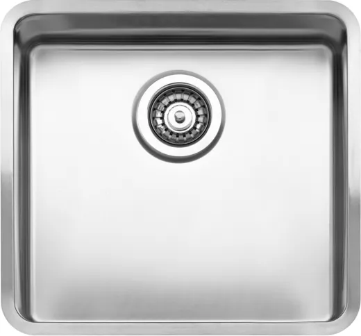 REGINOX Clean & Care Kansas 40x40 (L) KG-CC 25cm Tief Einbausple Edelstahl mit Flachrand 3 in 1 ohne berlauf medizinischer Bereich