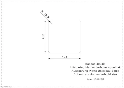 REGINOX Clean & Care Kansas 40x40 (L) KG-CC 25cm Tief Einbausp�le Edelstahl mit Flachrand 3 in 1 ohne �berlauf medizinischer Bereich