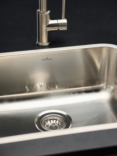 ✅ REGINOX Clean & Care IB 5040 (L) KG-CC (316) Einbausp�le Edelstahl mit Flachrand 3 in 1 ohne �berlauf medizinischer Bereich