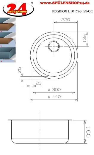✅ REGINOX Clean & Care L18 390 KG-CC Einbausple Edelstahl mit Flachrand 3 in 1 ohne berlauf medizinischer Bereich