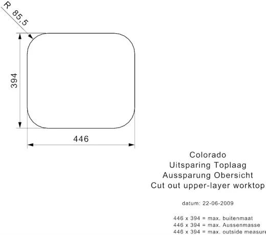 REGINOX Clean & Care Colorado (L) KG-CC Einbausp�le Edelstahl mit Flachrand 3 in 1 ohne �berlauf medizinischer Bereich